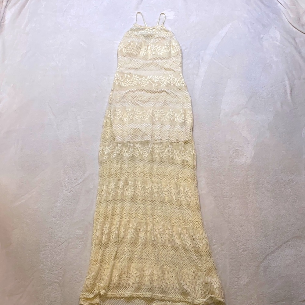 Sara LA- Beige/cream long summer dress